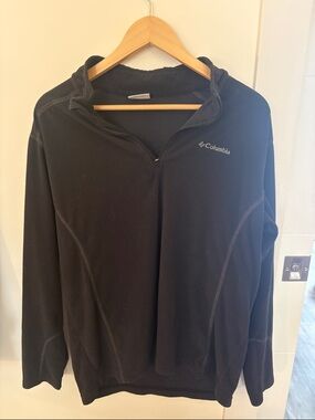 Columbia Men's Black Half-Zip Fleece Hoodie